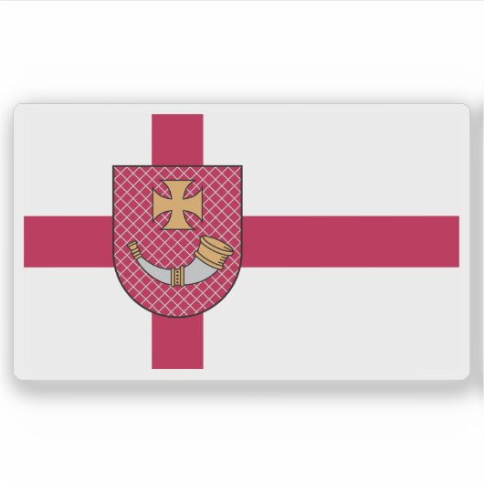 Vlag van de stad Ventspils, Letland Sticker (Voorkant)