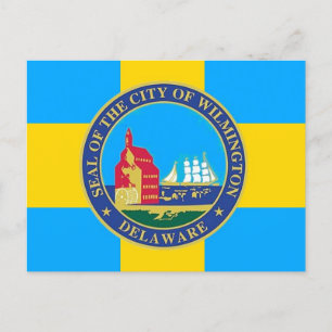 Vlag van de stad Wilmington, Delaware Briefkaart