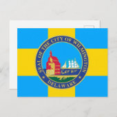 Vlag van de stad Wilmington, Delaware Briefkaart (Voorkant / Achterkant)