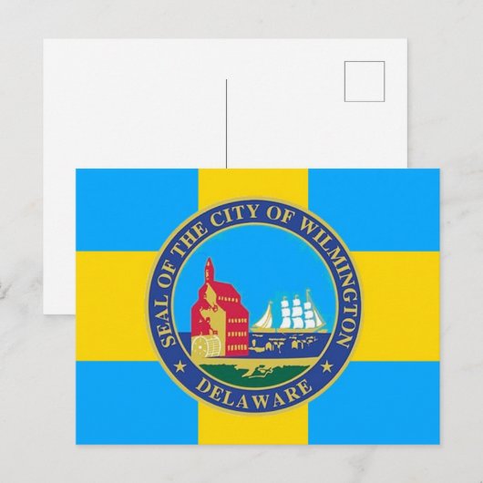 Vlag van de stad Wilmington, Delaware Briefkaart (Voorkant / Achterkant)