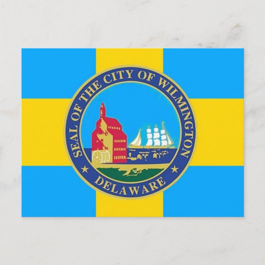 Vlag van de stad Wilmington, Delaware Briefkaart (Voorkant)