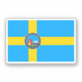 Vlag van de stad Wilmington, Delaware Sticker (Voorkant)