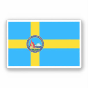 Vlag van de stad Wilmington, Delaware Sticker