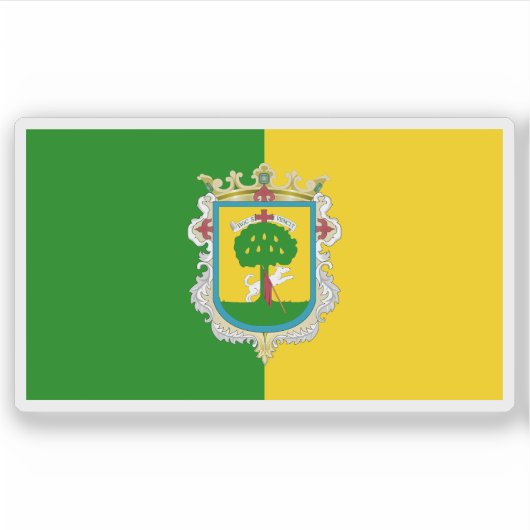Vlag van de stad Zapopan, Mexico Sticker (Voorkant)