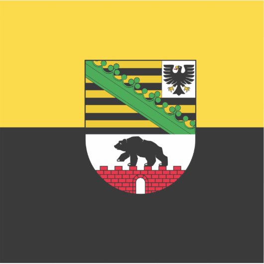 Vlag van de Sticker van vinyl-Saksen-Anhalt (Voorkant)