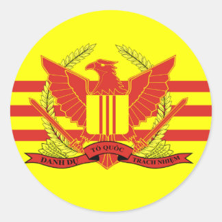 Vlag van de strijdkrachten van de Republiek Zuid-V Ronde Sticker