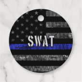 Vlag van de SWAT-politie Bedankjes Labels (Achterkant)