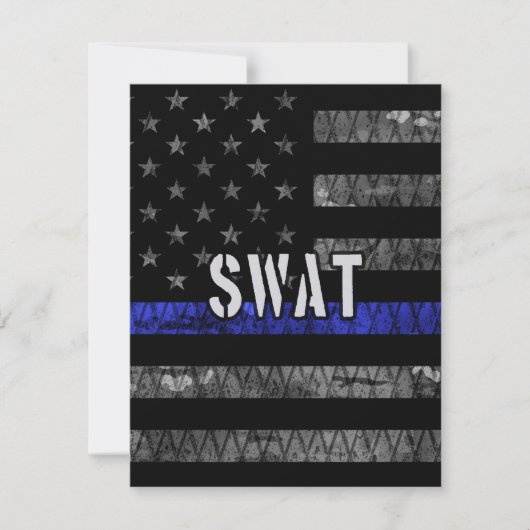 Vlag van de SWAT-politie Bedankkaart (Voorkant)