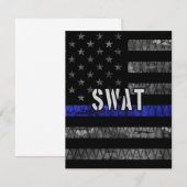 Vlag van de SWAT-politie Bedankkaart (Voorkant / Achterkant)