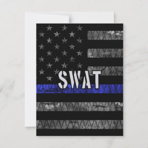 Vlag van de SWAT-politie Bedankkaart