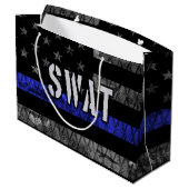 Vlag van de SWAT-politie Groot Cadeauzakje (Achterkant Gekanteld)