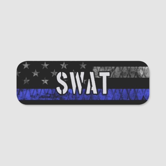 Vlag van de SWAT-politie Naamplaatje (Voorkant)