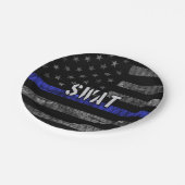 Vlag van de SWAT-politie Papieren Bordje (Gekanteld)