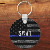 Vlag van de SWAT-politie Sleutelhanger (Voorkant)
