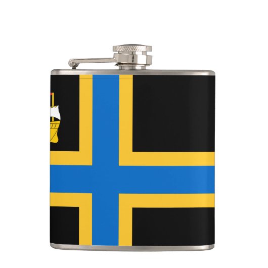 Vlag van de taaitheidskolf heupfles (Voorkant)