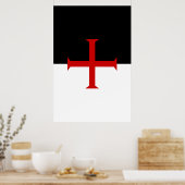 Vlag van de Templar van de Knachten Poster (Keuken)