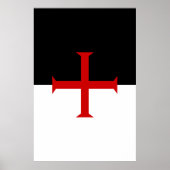Vlag van de Templar van de Knachten Poster (Voorkant)