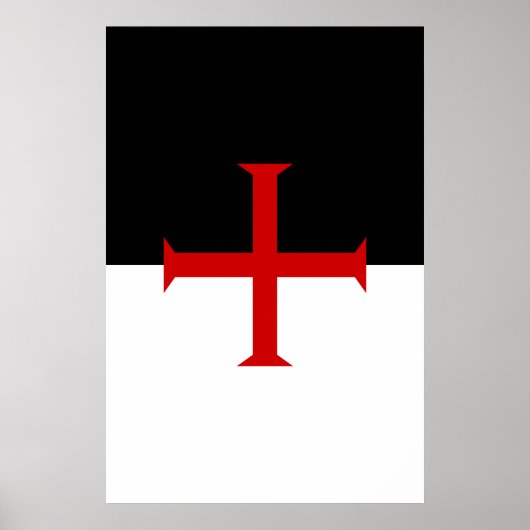 Vlag van de Templar van de Knachten Poster (Voorkant)