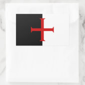 Vlag van de Templar van de Knachten Rechthoekige Sticker (Tas)