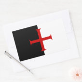 Vlag van de Templar van de Knachten Rechthoekige Sticker (Envelop)