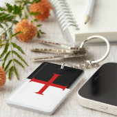 Vlag van de Templar van de Knachten Sleutelhanger (Voorkant Rechts)