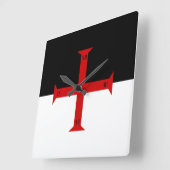 Vlag van de Templar van de Knachten Vierkante Klok (Hoek)