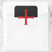 Vlag van de Templar van de Knachten Vierkante Sticker (Tas)