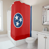 Vlag van de Tennessee-douchergordijn Douchegordijn (In situ)