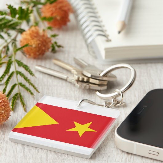 Vlag van de Tigray-regio Sleutelhanger (Voorkant Rechts)