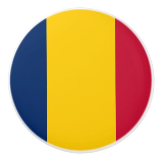 Vlag van de Tsjaadse keramische Knob Knop (Voorkant)