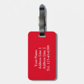 Vlag van de Tsjechische monogrammed Bagagelabel (Achterkant verticaal)