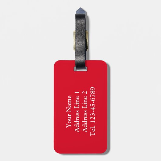 Vlag van de Tsjechische monogrammed Bagagelabel (Achterkant verticaal)