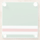 Vlag van de Tsjetsjeense Republiek Itsjkerië Glazen Onderzetter (Achterkant)