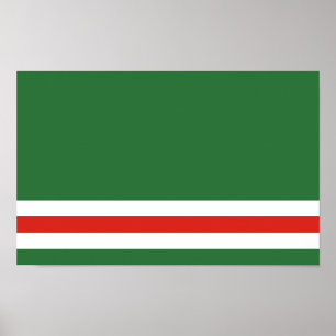Vlag van de Tsjetsjeense Republiek Itsjkerië Poster