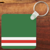 Vlag van de Tsjetsjeense Republiek Itsjkerië Sleutelhanger (Achterkant)