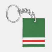 Vlag van de Tsjetsjeense Republiek Itsjkerië Sleutelhanger (Voorkant Links)