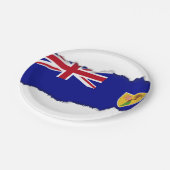 Vlag van de Turks- en Caicoseilanden Papieren Bordje (Gekanteld)