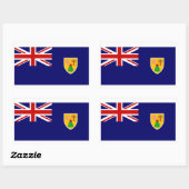 Vlag van de Turks- en Caicoseilanden Rechthoekige Sticker (Vel)