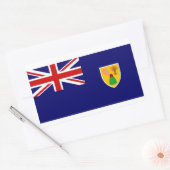 Vlag van de Turks- en Caicoseilanden Rechthoekige Sticker (Envelop)