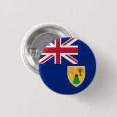 Vlag van de Turks- en Caicoseilanden Ronde Button 3,2 Cm (Voorkant /achterkant)