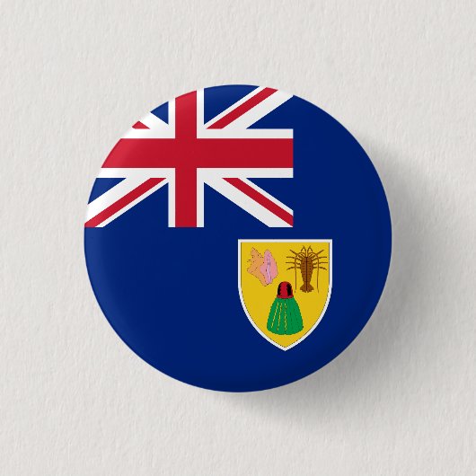 Vlag van de Turks- en Caicoseilanden Ronde Button 3,2 Cm (Voorkant)