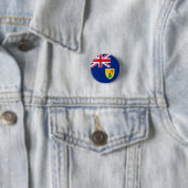 Vlag van de Turks- en Caicoseilanden Ronde Button 3,2 Cm (In situ)