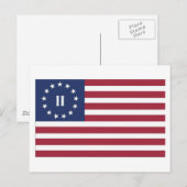 Vlag van de Tweede Amerikaanse Revolutie Briefkaart (Voorkant / Achterkant)