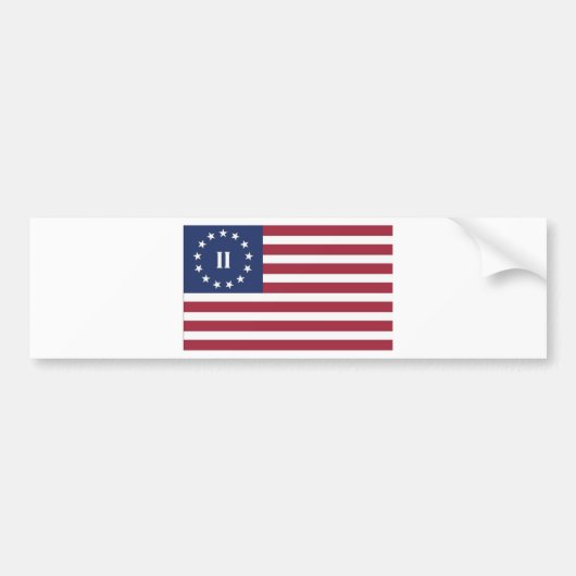Vlag van de Tweede Amerikaanse Revolutie Bumpersticker (Voorkant)