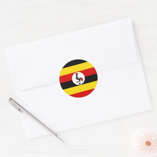 Vlag van de Ugandese Sticker (Envelop)
