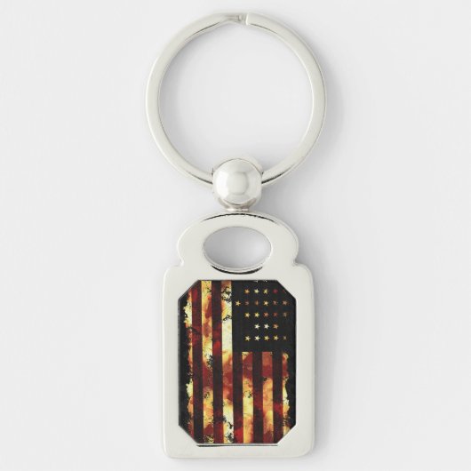 Vlag van de Unie Amerikaanse Burgeroorlog Sleutelhanger (Voorkant)