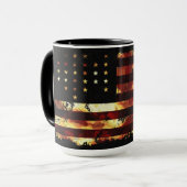 Vlag van de Unie, burgeroorlog, sterren en staven, Mok (Voorkant links)