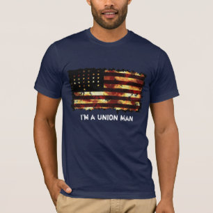 Vlag van de Unie, burgeroorlog, sterren en staven, T-shirt
