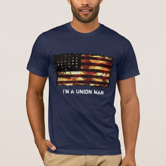 Vlag van de Unie, burgeroorlog, sterren en staven, T-shirt (Voorkant)