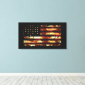 Vlag van de Unie, burgeroorlog, sterren & Stripes, Canvas Afdruk (Insitu (Houten vloer))